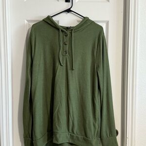 Woman’s Green Hoodie Sweater